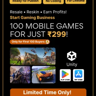 ???? 100 Unity Mobile Games Bundle – (₹99 Only)